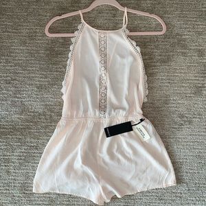 Forever 21 Blush Crochet Romper